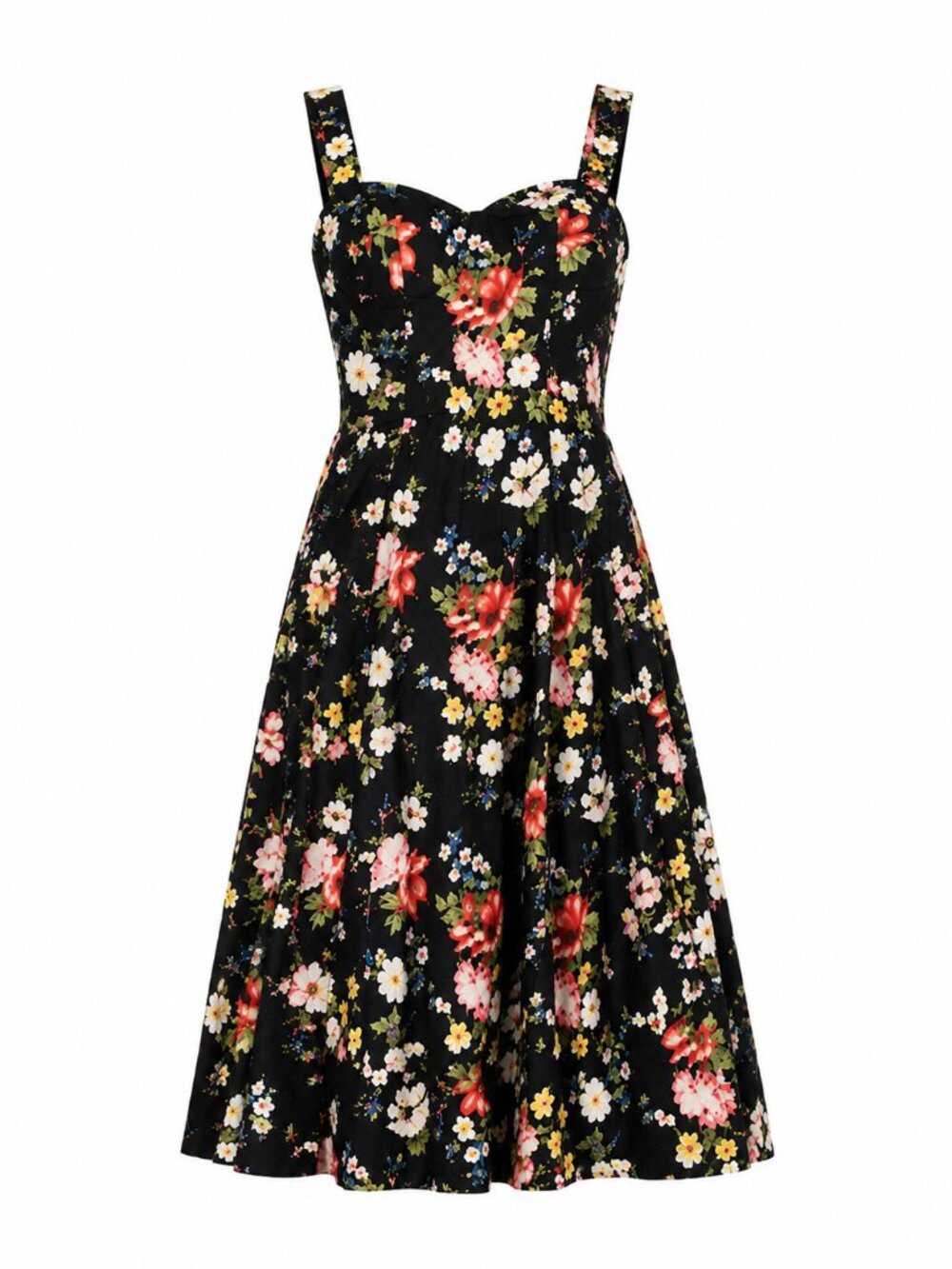 Avec Les Filles Floral Print Fit & Flare Midi Dress Size 4 NWT Romantic - Picture 7 of 11
